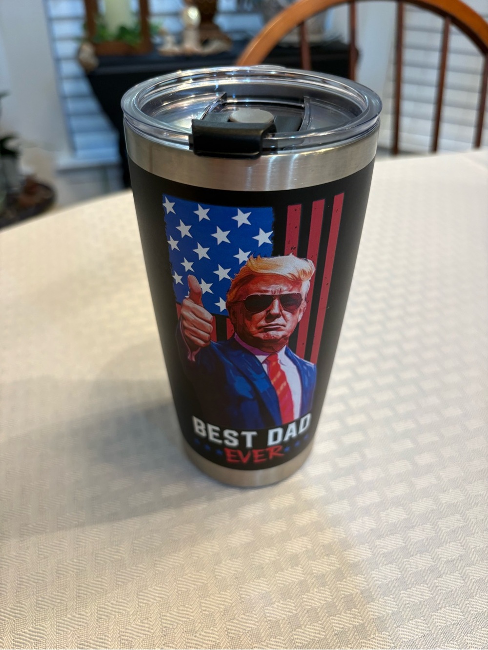Stainless Steel Black Travel Tumbler - Best Dad Ever